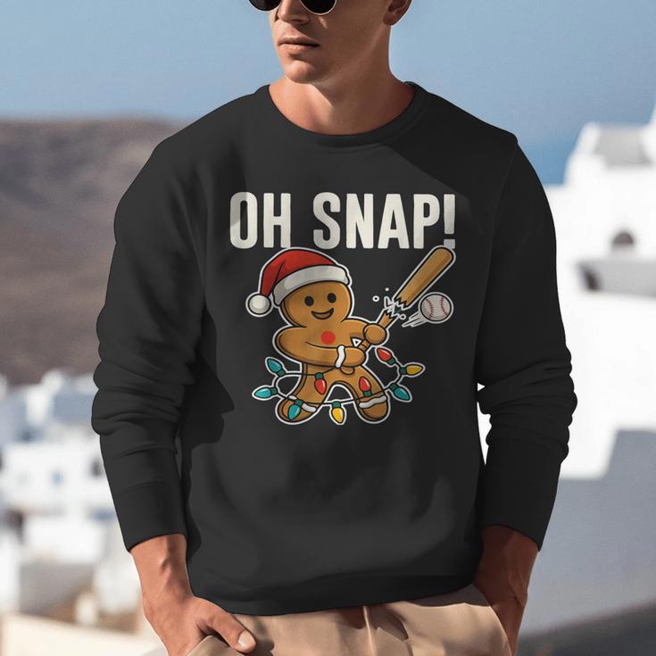 Oh Snap Gingerbreadman Christmas Baseball Humor Unisex Sweatshirt Oh Snap Gingerbreadman Christmas Baseball Humor Unisex Sweatshirt