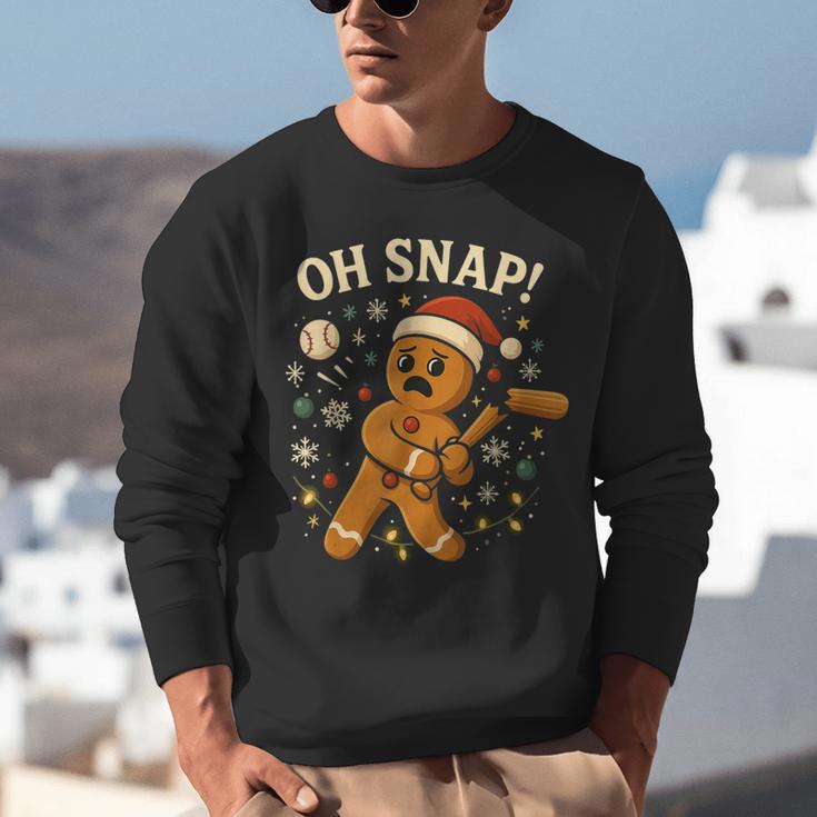 Oh Snap Gingerbreadman Christmas Baseball Unisex Sweatshirt Oh Snap Gingerbreadman Christmas Baseball Unisex Sweatshirt