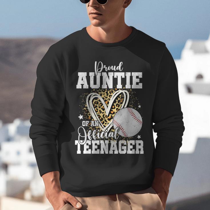 Proud Auntie Of An Official Teenager 13th Birthday Baseball Unisex Sweatshirt Proud Auntie Of An Official Teenager 13th Birthday Baseball Unisex Sweatshirt