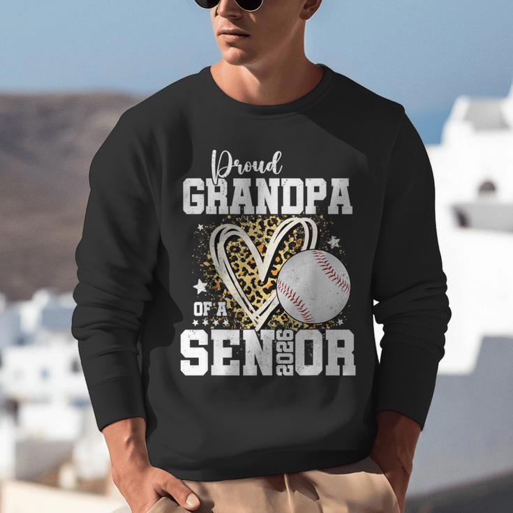 Proud Grandpa Of A 2026 Senior Baseball Graduation Leopard Unisex Sweatshirt