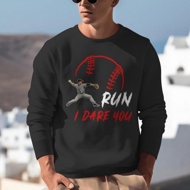 Run Steal I Dare You Humor Baseball Catcher Vintage Unisex Sweatshirt Run Steal I Dare You Humor Baseball Catcher Vintage Unisex Sweatshirt
