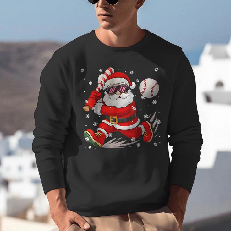Santa Baseball Christmas Pajamas Xmas Men Boy Toddlers Unisex Sweatshirt Santa Baseball Christmas Pajamas Xmas Men Boy Toddlers Unisex Sweatshirt