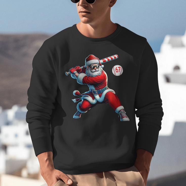 Santa Baseball Six Seven 6 7 Meme Christmas Men Boys Player Unisex Sweatshirt Santa Baseball Six Seven 6 7 Meme Christmas Men Boys Player Unisex Sweatshirt