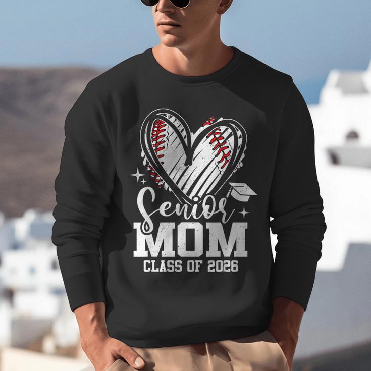 Senior Mom Class Of 2026 Baseball Graduation Heart Unisex Sweatshirt