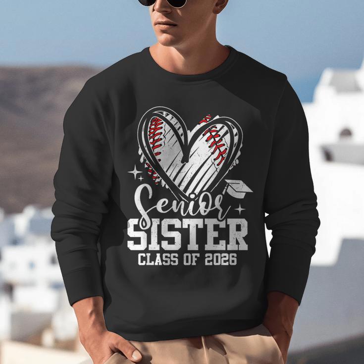 Senior Sister Class Of 2026 Baseball Graduation Heart Unisex Sweatshirt