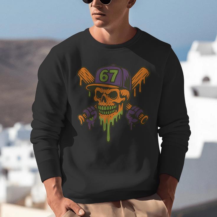 Six Seven 6 7 Baseball Skull Drip Halloween Horror Sports Unisex Sweatshirt Six Seven 6 7 Baseball Skull Drip Halloween Horror Sports Unisex Sweatshirt