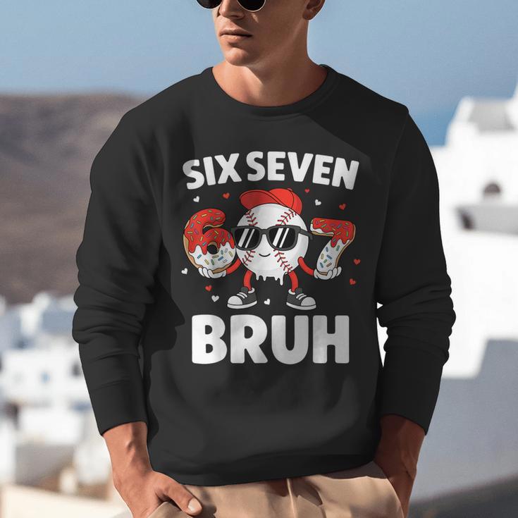 Six Seven Bruh Valentines Baseball Kids 67 Valentine Boys Unisex Sweatshirt Six Seven Bruh Valentines Baseball Kids 67 Valentine Boys Unisex Sweatshirt