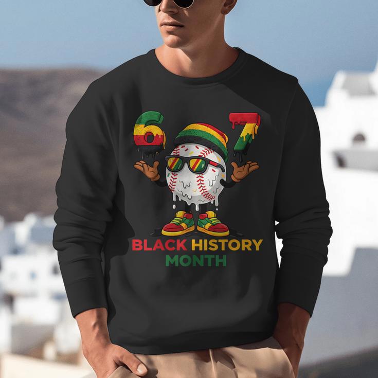 Six Seven History Month Baseball Drip Sports Unisex Sweatshirt
