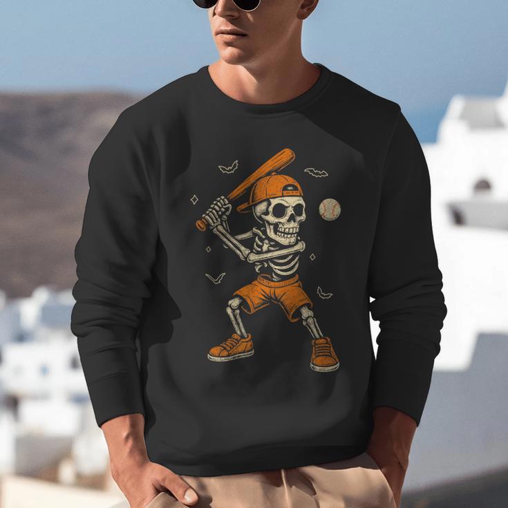 Skeleton Baseball Player Costume Halloween Men Boys Unisex Sweatshirt Skeleton Baseball Player Costume Halloween Men Boys Unisex Sweatshirt