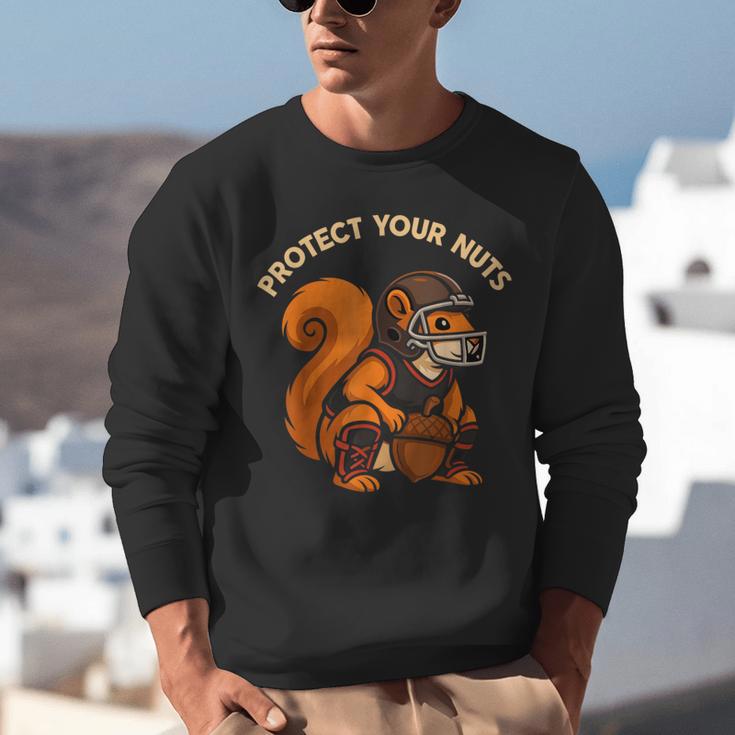 Squirell Baseball Catcher Player Joke Tee Protect Your Nuts Unisex Sweatshirt Squirell Baseball Catcher Player Joke Tee Protect Your Nuts Unisex Sweatshirt