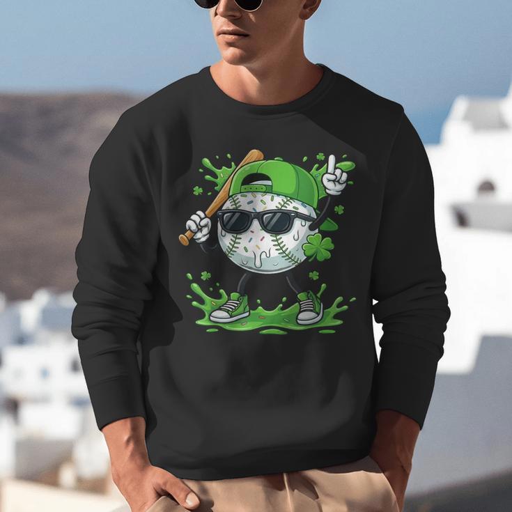 St Patrick Day Baseball Drip Ice Cream Baseball Player Men Unisex Sweatshirt St Patrick Day Baseball Drip Ice Cream Baseball Player Men Unisex Sweatshirt