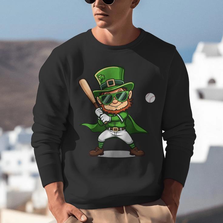 St Patrick’s Day Leprechaun Baseball Irish Graphic Unisex Sweatshirt St Patrick’s Day Leprechaun Baseball Irish Graphic Unisex Sweatshirt
