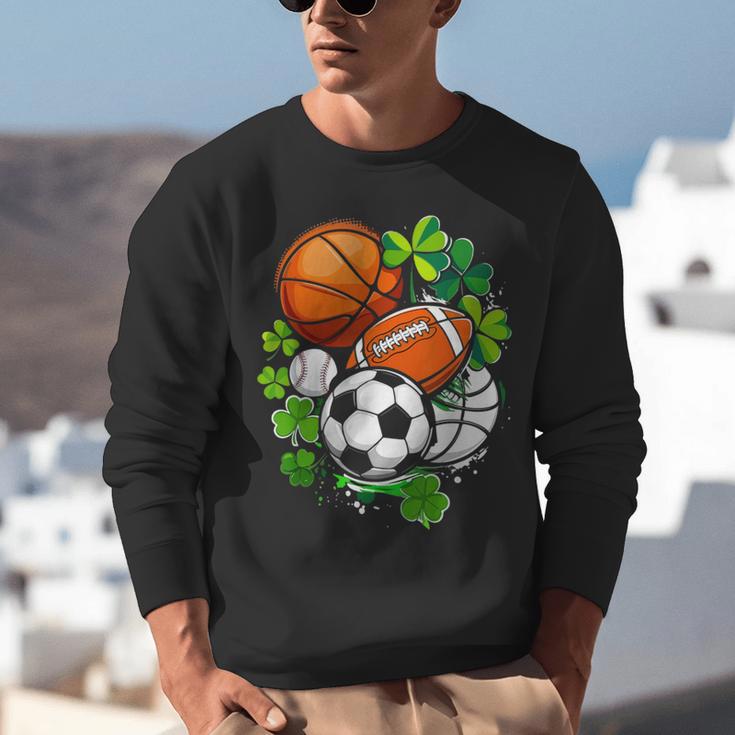 St Patricks Day Shamrock Basketball Baseball Football Soccer Unisex Sweatshirt St Patricks Day Shamrock Basketball Baseball Football Soccer Unisex Sweatshirt