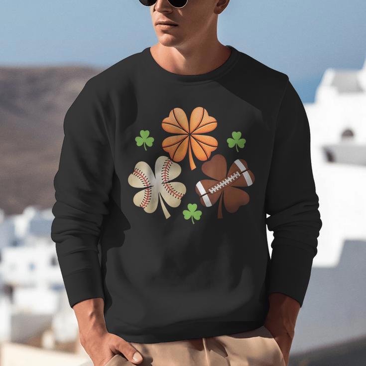 St Patricks Day Shamrock Basketball Baseball Irish Boys Men Unisex Sweatshirt St Patricks Day Shamrock Basketball Baseball Irish Boys Men Unisex Sweatshirt