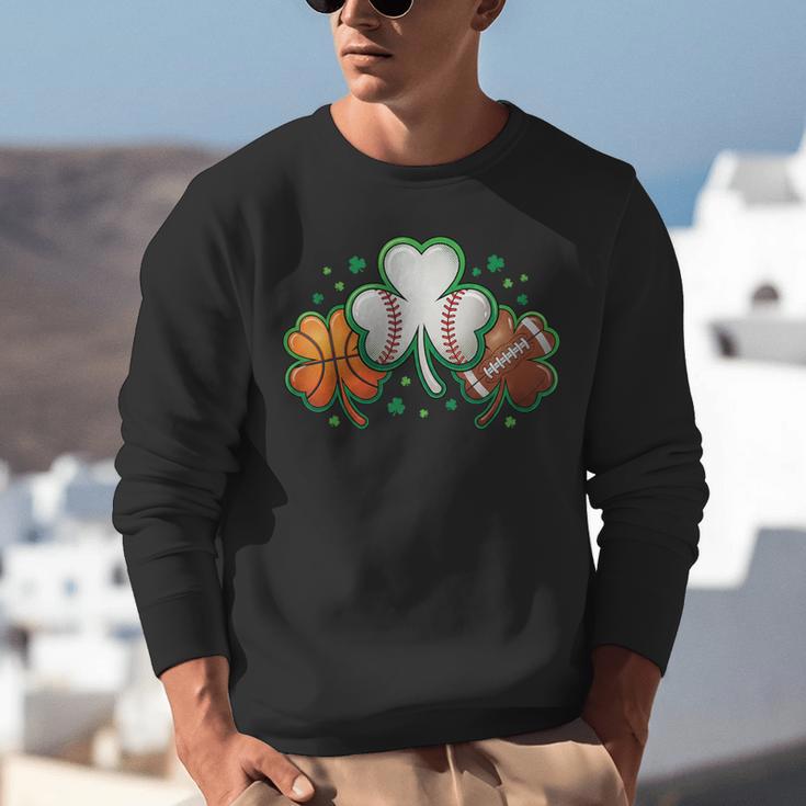 St Patricks Day Shamrock Sports Baseball Basketball Football Unisex Sweatshirt St Patricks Day Shamrock Sports Baseball Basketball Football Unisex Sweatshirt