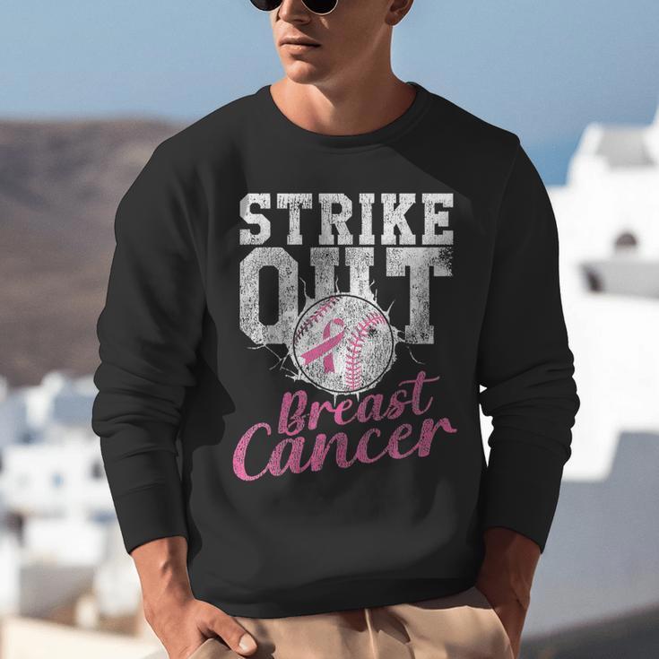 Strike Out Breast Cancer Baseball Warrior Unisex Sweatshirt
