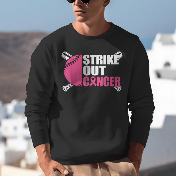 Strike Out Cancer Breast Cancer Awareness Baseball Warrior Unisex Sweatshirt Strike Out Cancer Breast Cancer Awareness Baseball Warrior Unisex Sweatshirt