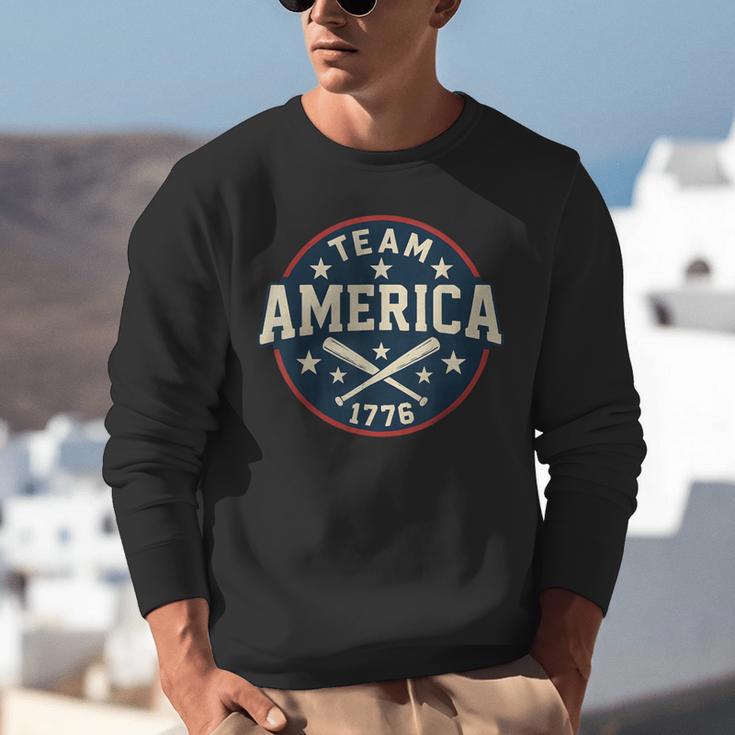 Team America 1776 4th Of July Patriotic Baseball Unisex Sweatshirt Team America 1776 4th Of July Patriotic Baseball Unisex Sweatshirt