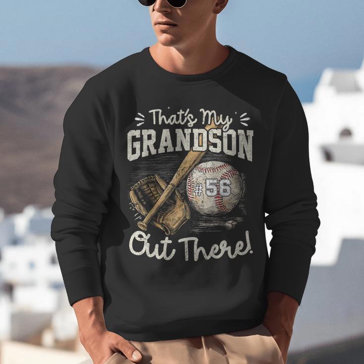 That's My Grandson Out There Jersey Number 56 Baseball Unisex Sweatshirt