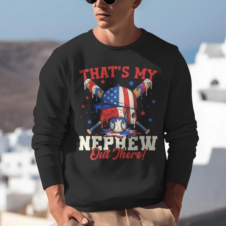 That's My Nephew Out There Baseball Cream Drip Crossed Bat Unisex Sweatshirt That's My Nephew Out There Baseball Cream Drip Crossed Bat Unisex Sweatshirt