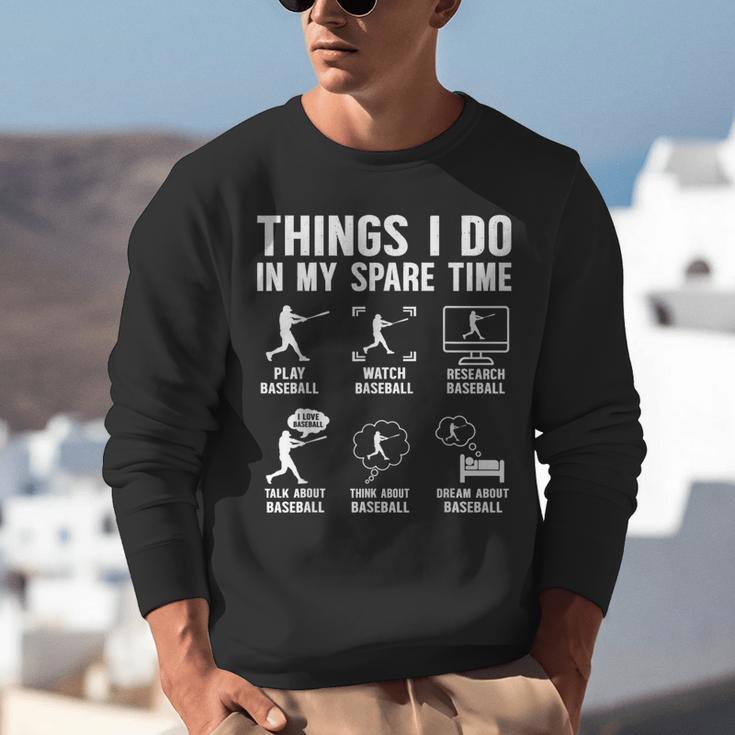 Things I Do In My Spare Time Baseball Lovers Kids Boys Unisex Sweatshirt Things I Do In My Spare Time Baseball Lovers Kids Boys Unisex Sweatshirt