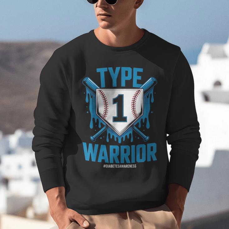 Type 1 Warrior Diabetes Awareness Baseball Enthusiasts Unisex Sweatshirt Type 1 Warrior Diabetes Awareness Baseball Enthusiasts Unisex Sweatshirt