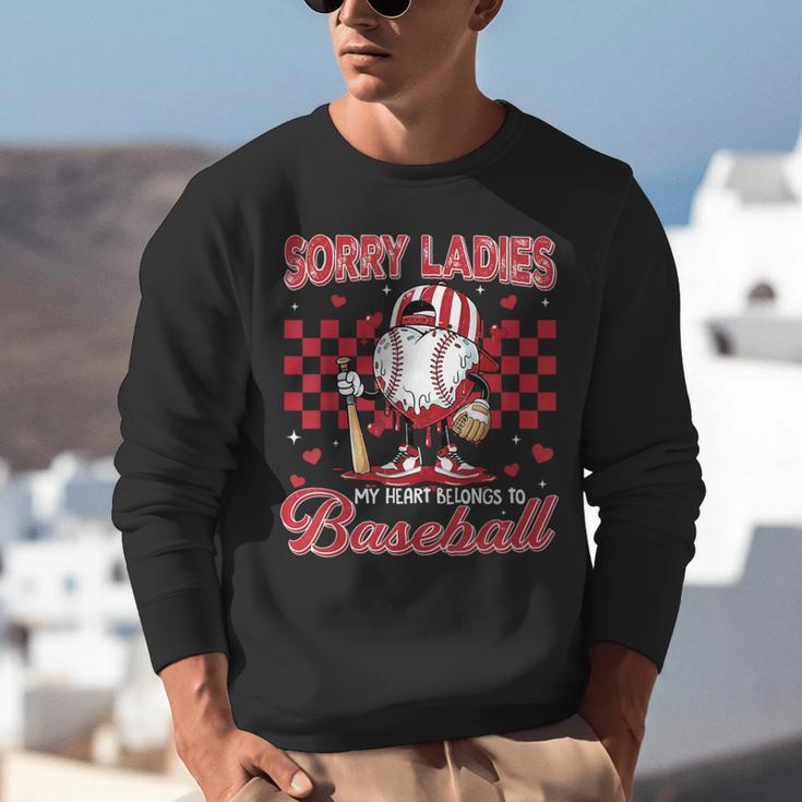 Valentine My Heart Belongs Baseball Lover Boy Men Unisex Sweatshirt Valentine My Heart Belongs Baseball Lover Boy Men Unisex Sweatshirt
