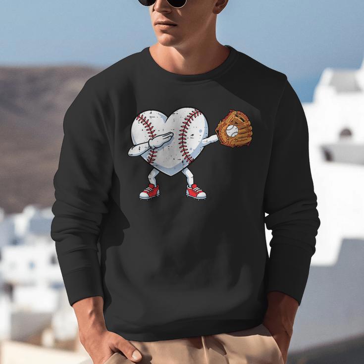 Valentines Day Baseball Ball Heart Dab Boys Kids Men Unisex Sweatshirt Valentines Day Baseball Ball Heart Dab Boys Kids Men Unisex Sweatshirt