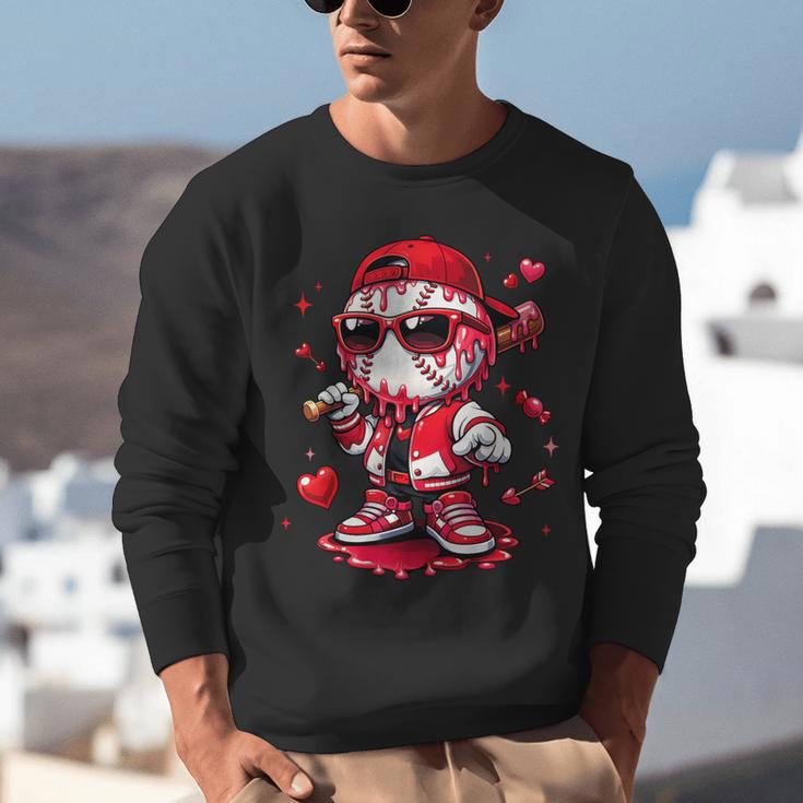 Valentines Day Baseball Drip Ice Cream For Boys Kids Teens Unisex Sweatshirt Valentines Day Baseball Drip Ice Cream For Boys Kids Teens Unisex Sweatshirt