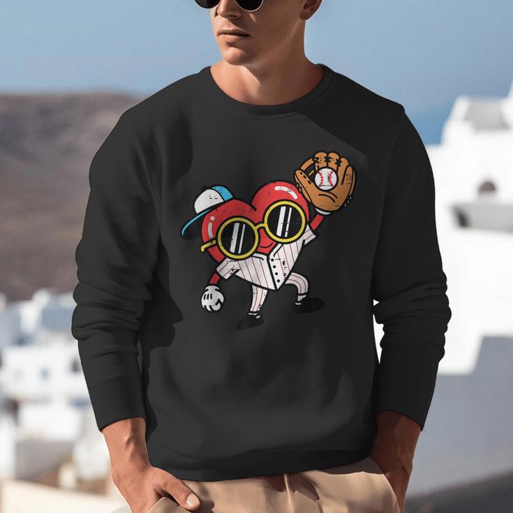 Valentines Day Baseball Heart Gloves Cute Boys Kid Youth Men Unisex Sweatshirt Valentines Day Baseball Heart Gloves Cute Boys Kid Youth Men Unisex Sweatshirt
