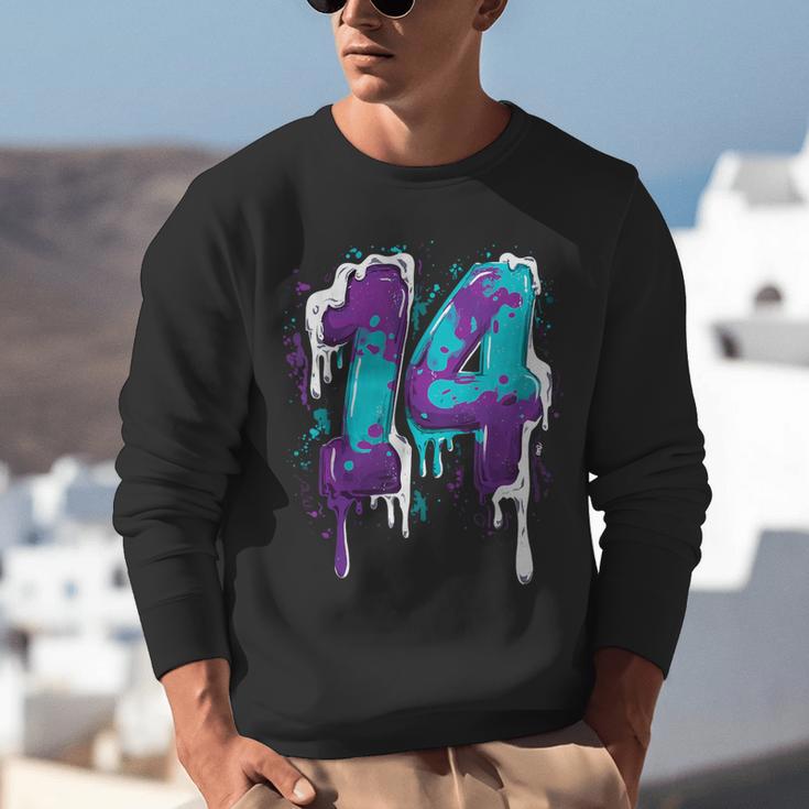Vintage Baseball 14 Number Unisex Sweatshirt