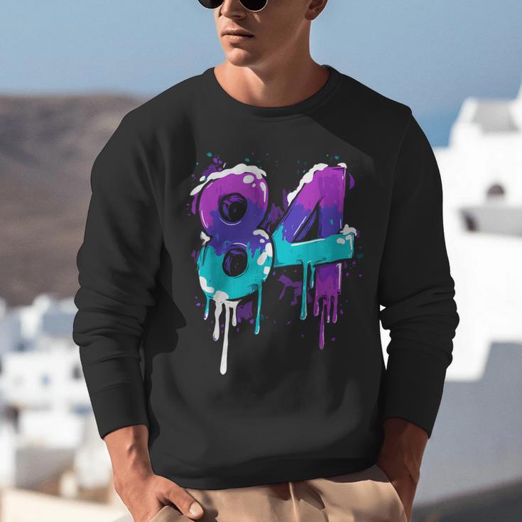 Vintage Baseball 84 Number Unisex Sweatshirt Vintage Baseball 84 Number Unisex Sweatshirt