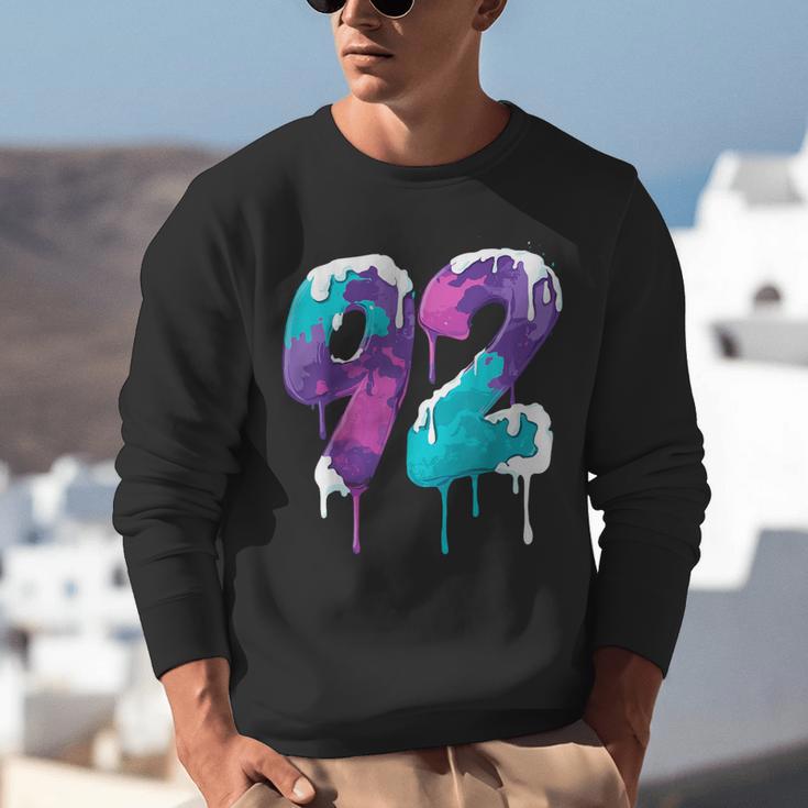 Vintage Baseball 92 Number Unisex Sweatshirt