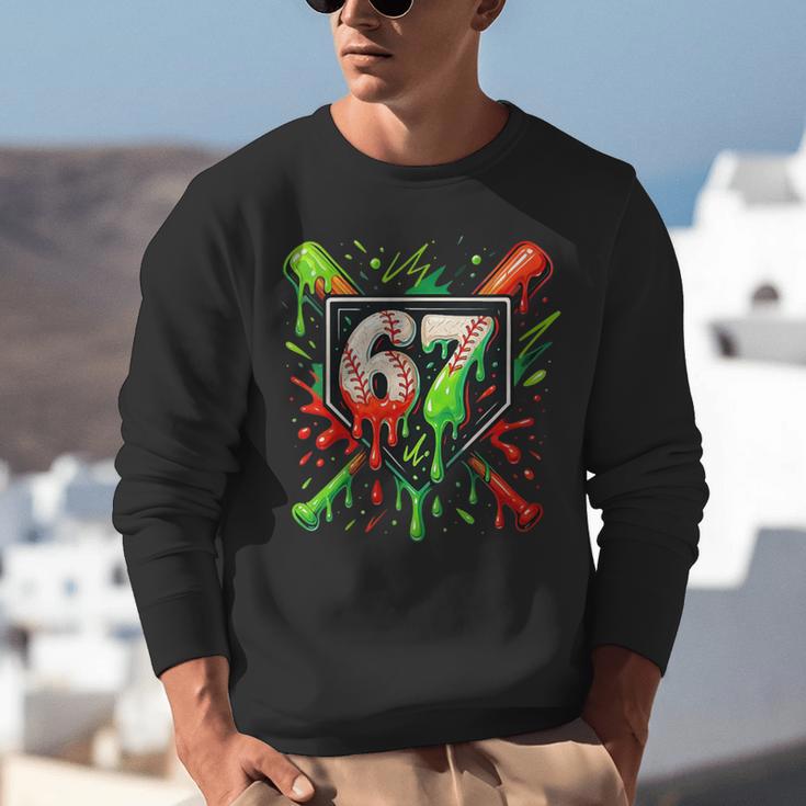 Xmas Baseball Six Seven 67 Meme Ice Cream Drip Men Women Unisex Sweatshirt