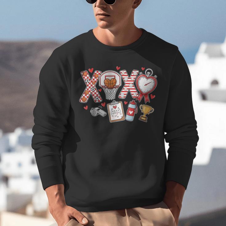 XOXO Physical Education Valentines Day Baseball Football Men Unisex Sweatshirt