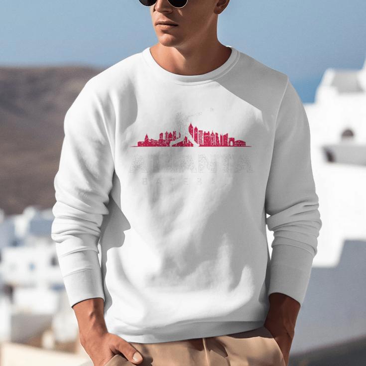 Atlanta Baseball Vintage Player Minimalist Skyline Retro Unisex Sweatshirt Atlanta Baseball Vintage Player Minimalist Skyline Retro Unisex Sweatshirt