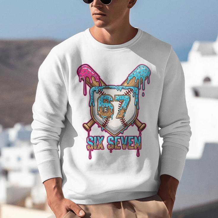 Baseball Drip Number 67 Player 6-7 Six Seven Meme Gen Alpha Unisex Sweatshirt Baseball Drip Number 67 Player 6-7 Six Seven Meme Gen Alpha Unisex Sweatshirt
