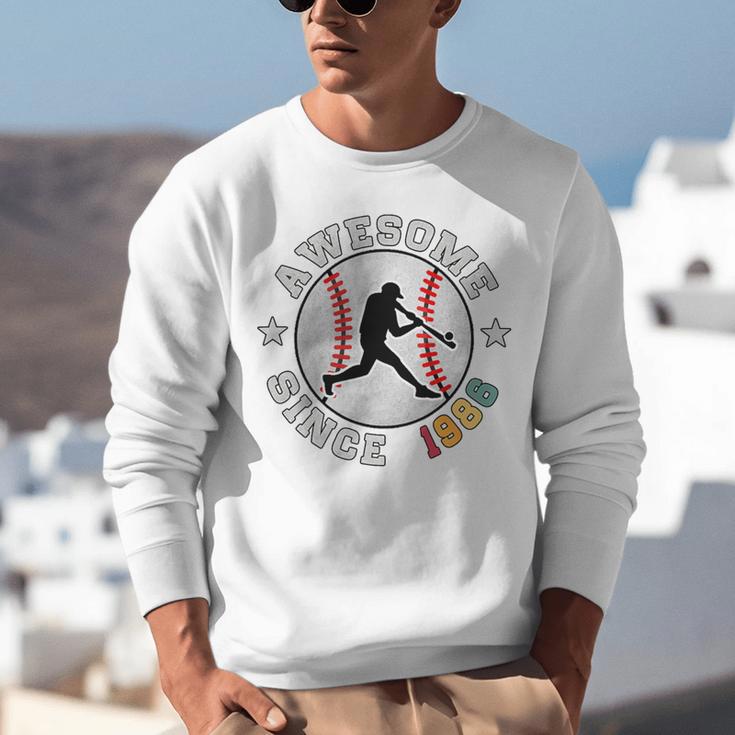 Birthday Baseball Lover 40 Years Old Awesome Since 1986 Premium Tri-Blend Unisex Sweatshirt Birthday Baseball Lover 40 Years Old Awesome Since 1986 Premium Tri-Blend Unisex Sweatshirt