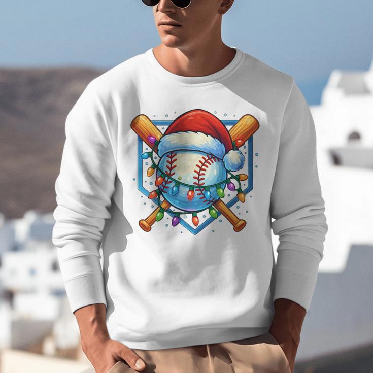 Christmas Baseball Drip For Boys Kids Ice Cream Drip Unisex Sweatshirt