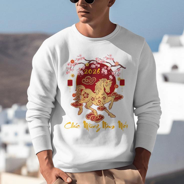 Chuc Mung NAM Moi 2026 Vietnamese Lunar New Year Of Horse Raglan Baseball Tee Unisex Sweatshirt Chuc Mung NAM Moi 2026 Vietnamese Lunar New Year Of Horse Raglan Baseball Tee Unisex Sweatshirt