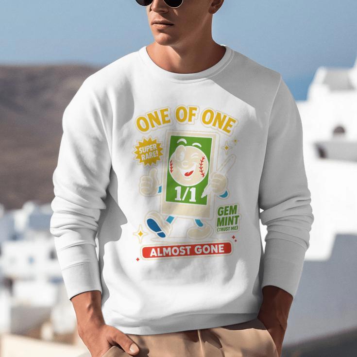 Hobby Trading Card Parody Humor 11 Baseball Cards Collector Premium Unisex Sweatshirt