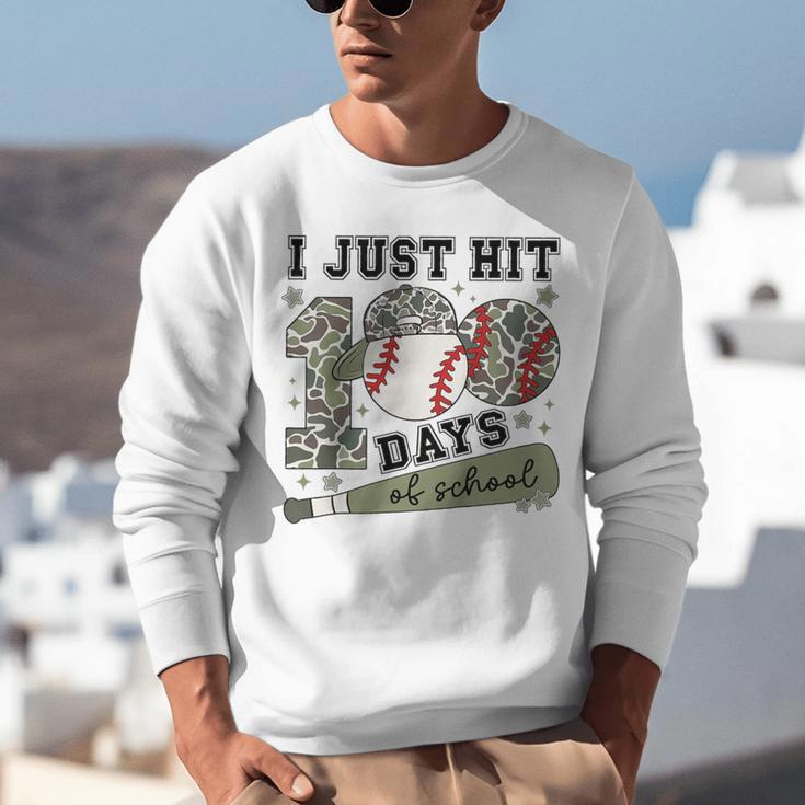 Kids I Just Hit 100 Days Boys 100 Days Of School Baseball Kids Unisex Sweatshirt Kids I Just Hit 100 Days Boys 100 Days Of School Baseball Kids Unisex Sweatshirt