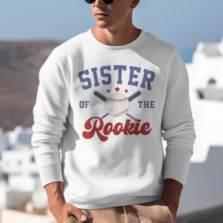 Sister Of Rookie 1st Birthday Baseball Boy Family Matching Unisex Sweatshirt