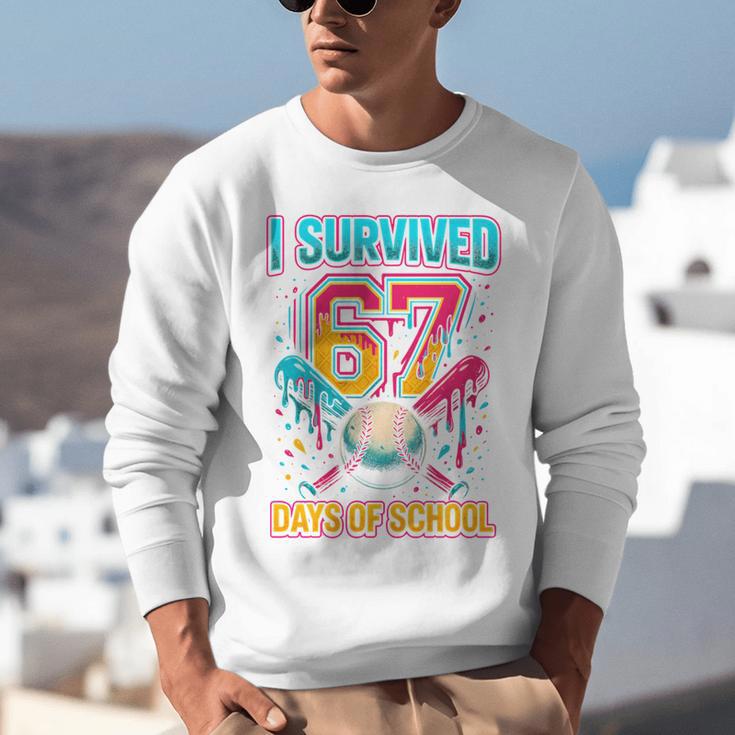 I Survived 67 Days Of School Baseball Drip Six Seven Meme Unisex Sweatshirt I Survived 67 Days Of School Baseball Drip Six Seven Meme Unisex Sweatshirt