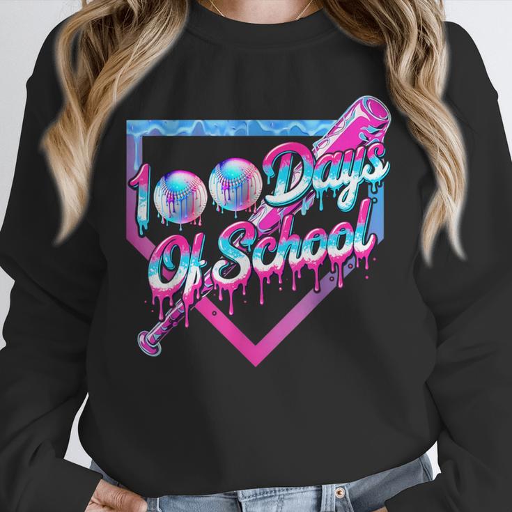 100 Days Of School Baseball 100th Day Ice Cream Boys Kids Unisex Sweatshirt 100 Days Of School Baseball 100th Day Ice Cream Boys Kids Unisex Sweatshirt