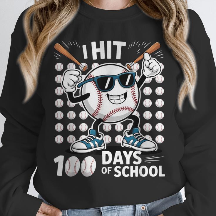 100 Days Of School Baseball Bat 100th Day Of School Unisex Sweatshirt