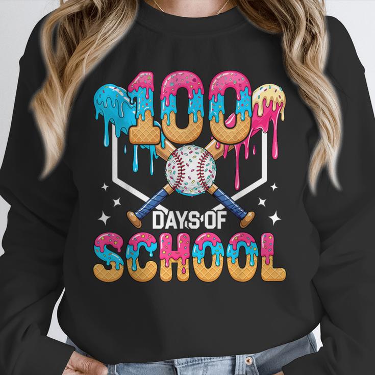 100 Days Of School Baseball Boys Ice Cream Drip 100th Day Unisex Sweatshirt 100 Days Of School Baseball Boys Ice Cream Drip 100th Day Unisex Sweatshirt
