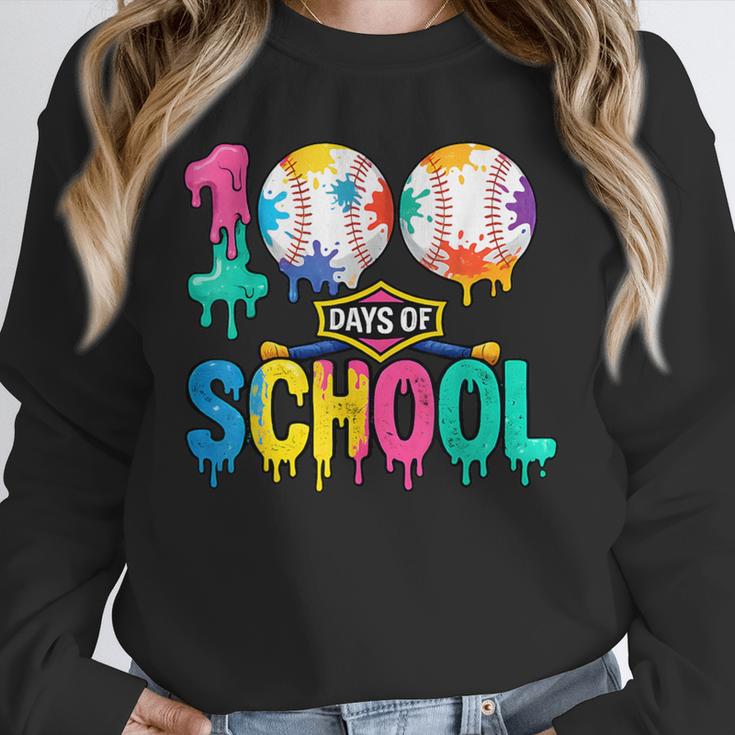 100 Days Of School Baseball Boys Kids Colorful 100th Day Unisex Sweatshirt
