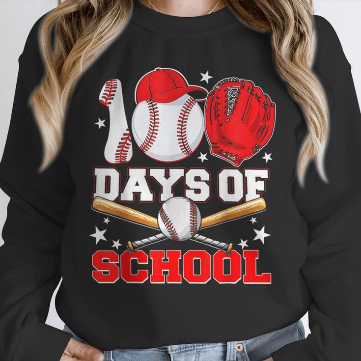100 Days Of School Baseball Boys Kids Students Unisex Sweatshirt