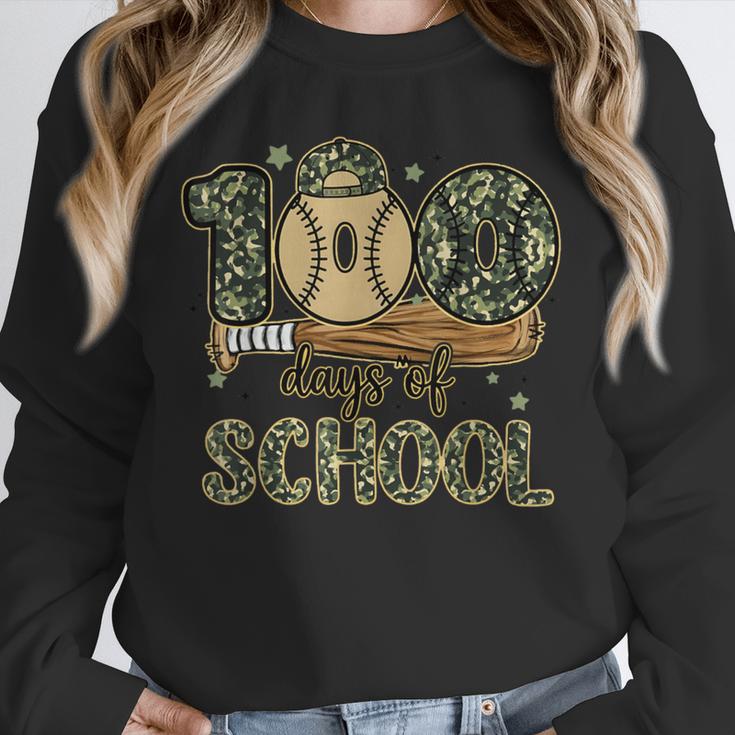 100 Days Of School Baseball Camo Boys Kids 100th Day Unisex Sweatshirt 100 Days Of School Baseball Camo Boys Kids 100th Day Unisex Sweatshirt